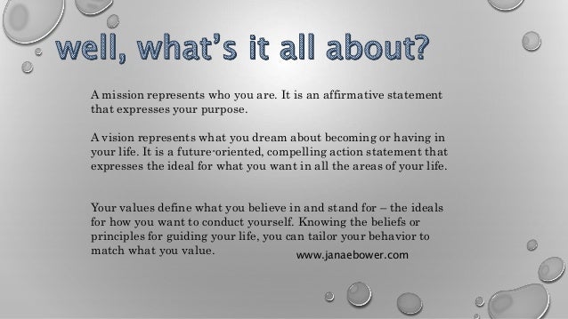 personal vision statements for principals